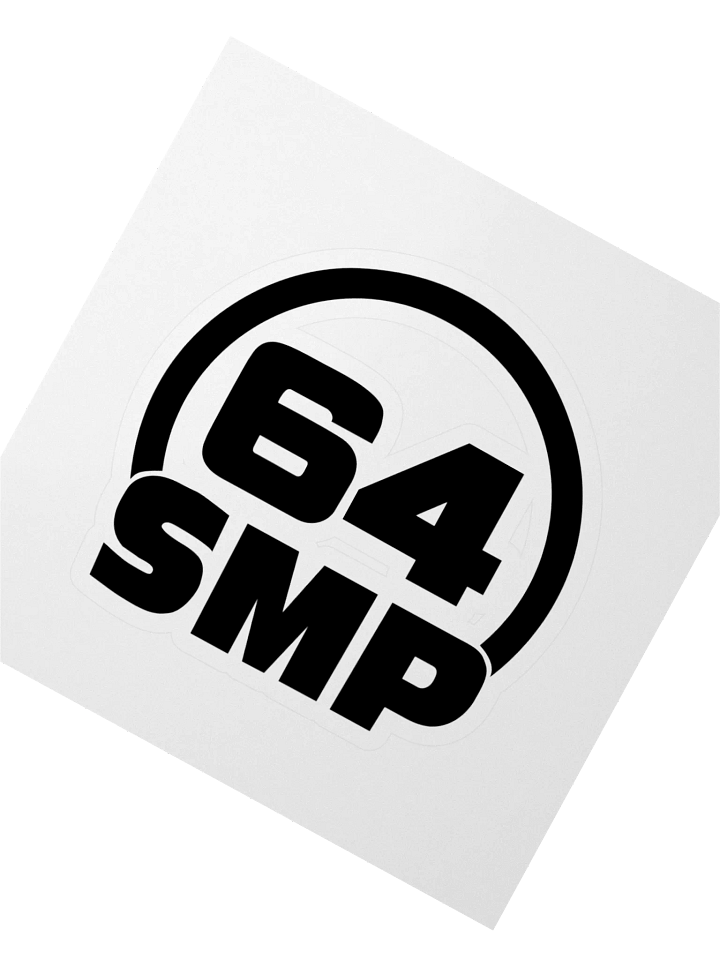 Channel 64 Black Watermark Sticker product image (2)