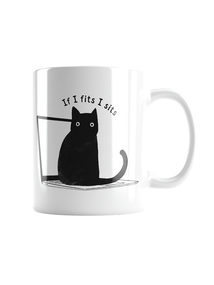 If I Fits, I Sits Funny Cat Laptop Mug product image (4)