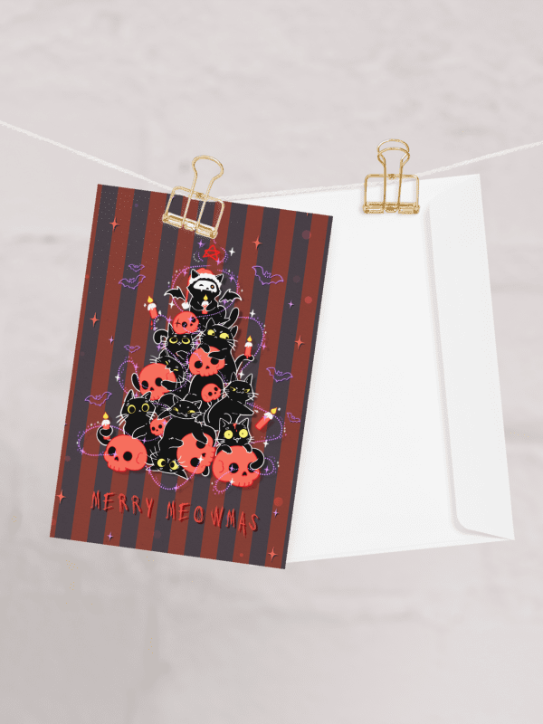 Gothic Christmas cat tree - Printable Valentine Card | Digital Download product image (1)