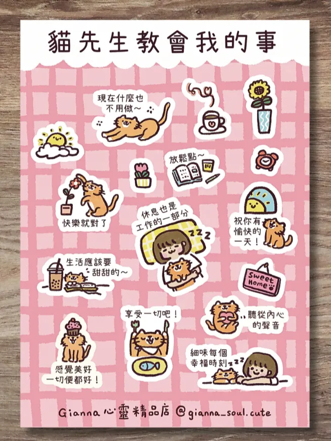 Mr Cat's Teachings | Positivity Sticker Sheet product image (2)