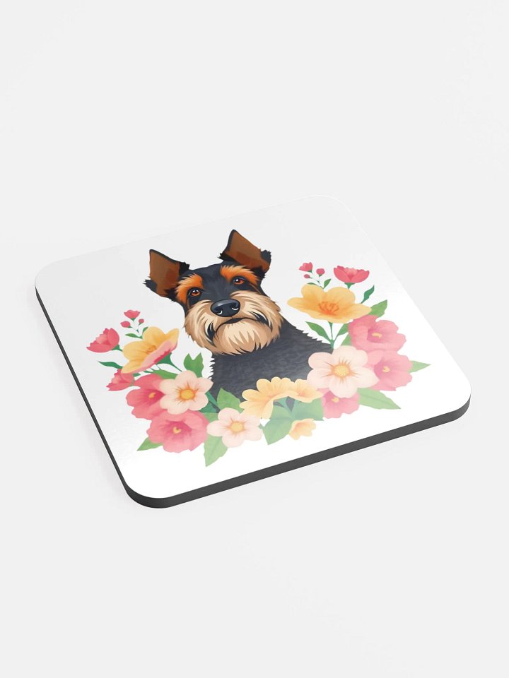 Floral Airedale Terrier Cork Coaster product image (1)