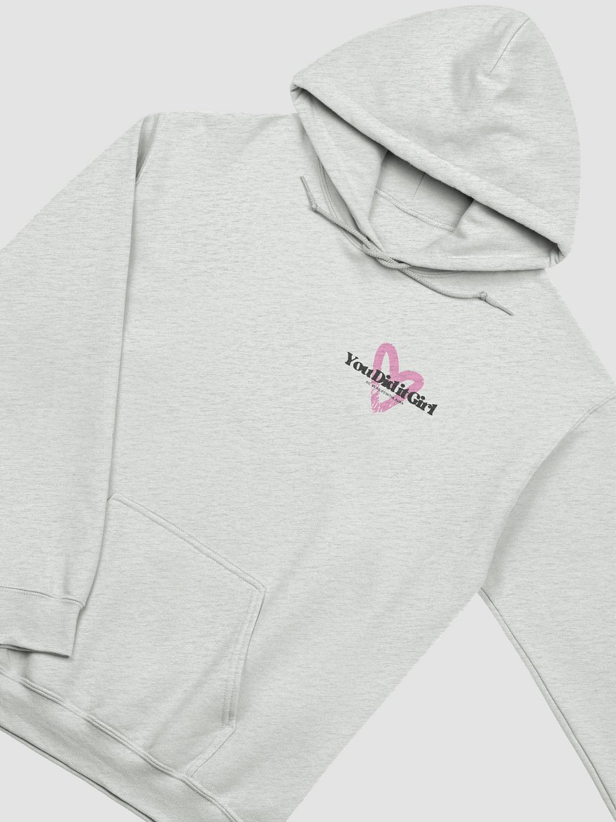 You Did it Girl Heart Hoodie - Black/Pink/Grey product image (3)