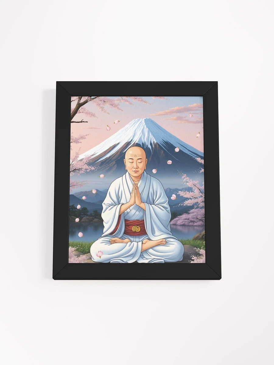 Nichiren Chanting Nam Myoho Renge Kyo at Mount Fuji - Framed Matte Poster product image (2)