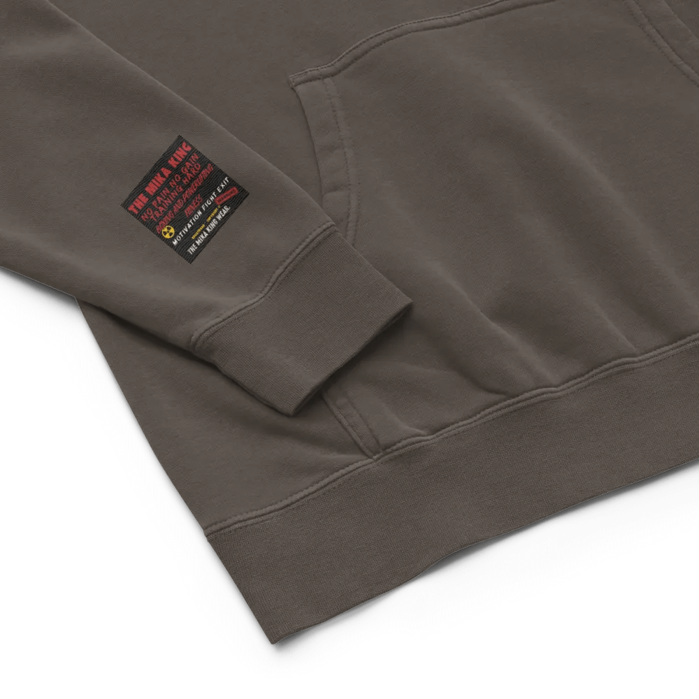 Sudadera con capucha teñida con pigmentos de Independent Trading Co y The Mika King Wear Desing,No Pain No Gain Edition Vintage. product image (3)