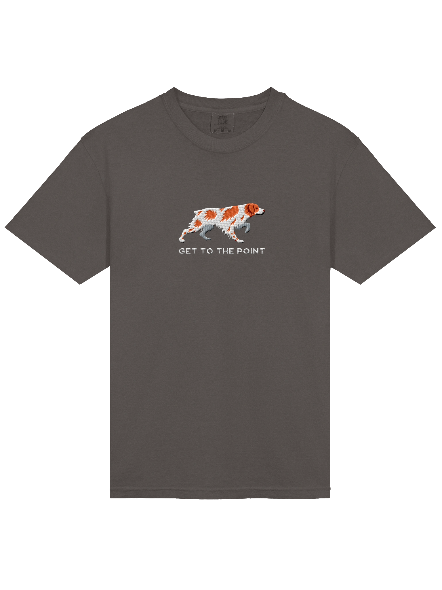 Get to the Point T-Shirt(Embroidered) of a Brittany Spaniel(Orange & White) product image (16)