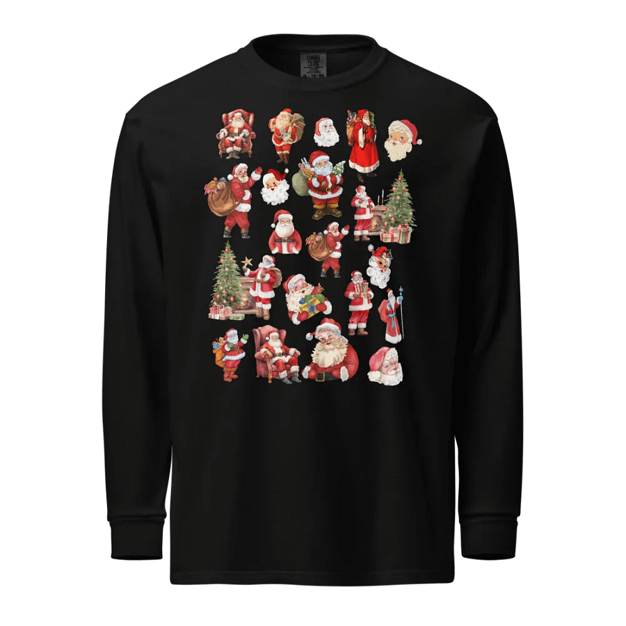 Santa Collage Adult Long-Sleeved T-Shirt product image (1)