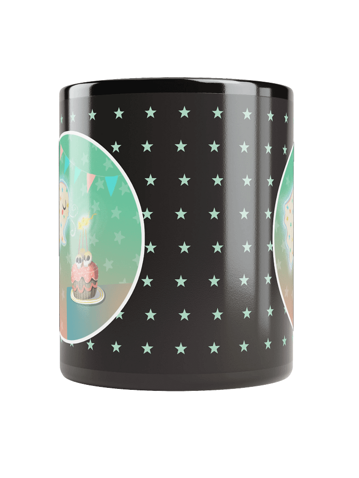 Pastel Little Ghost Birthday Cake - Black Ceramic Birthday Mug product image (2)
