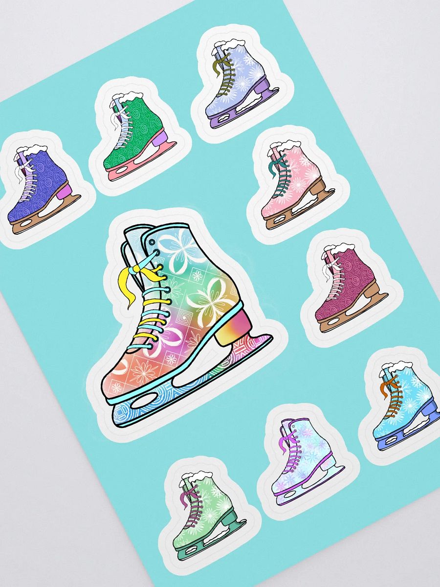Colorful Ice Skates Sticker Sheet product image (1)