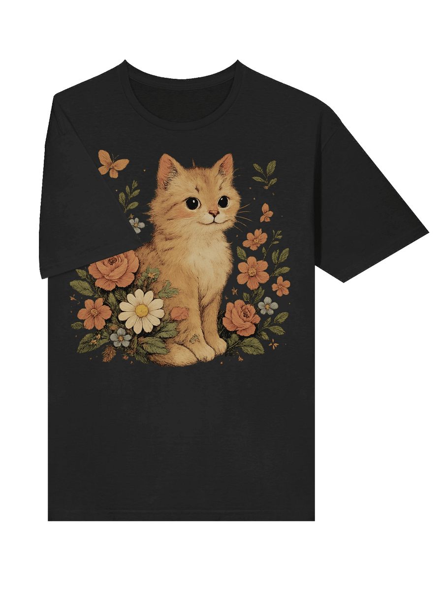 Cute Floral Feline T-Shirt product image (26)
