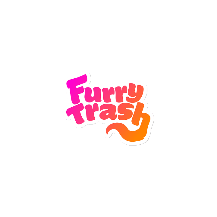 Furry Trash Magnet – Bubble Logo (Sunrise Gradient) product image (1)