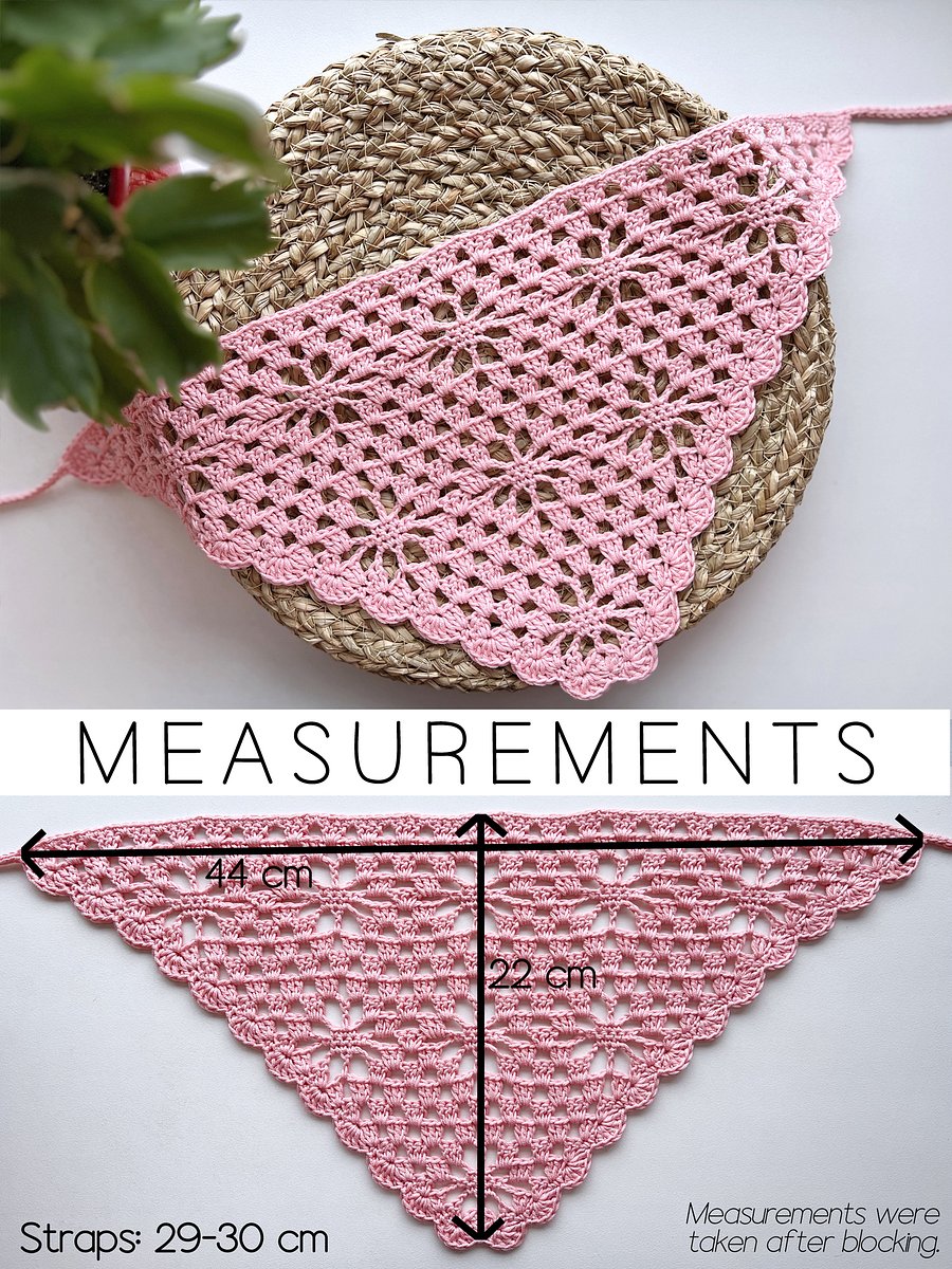 Crochet Pattern: Floral Granny Stitch Bandana product image (2)