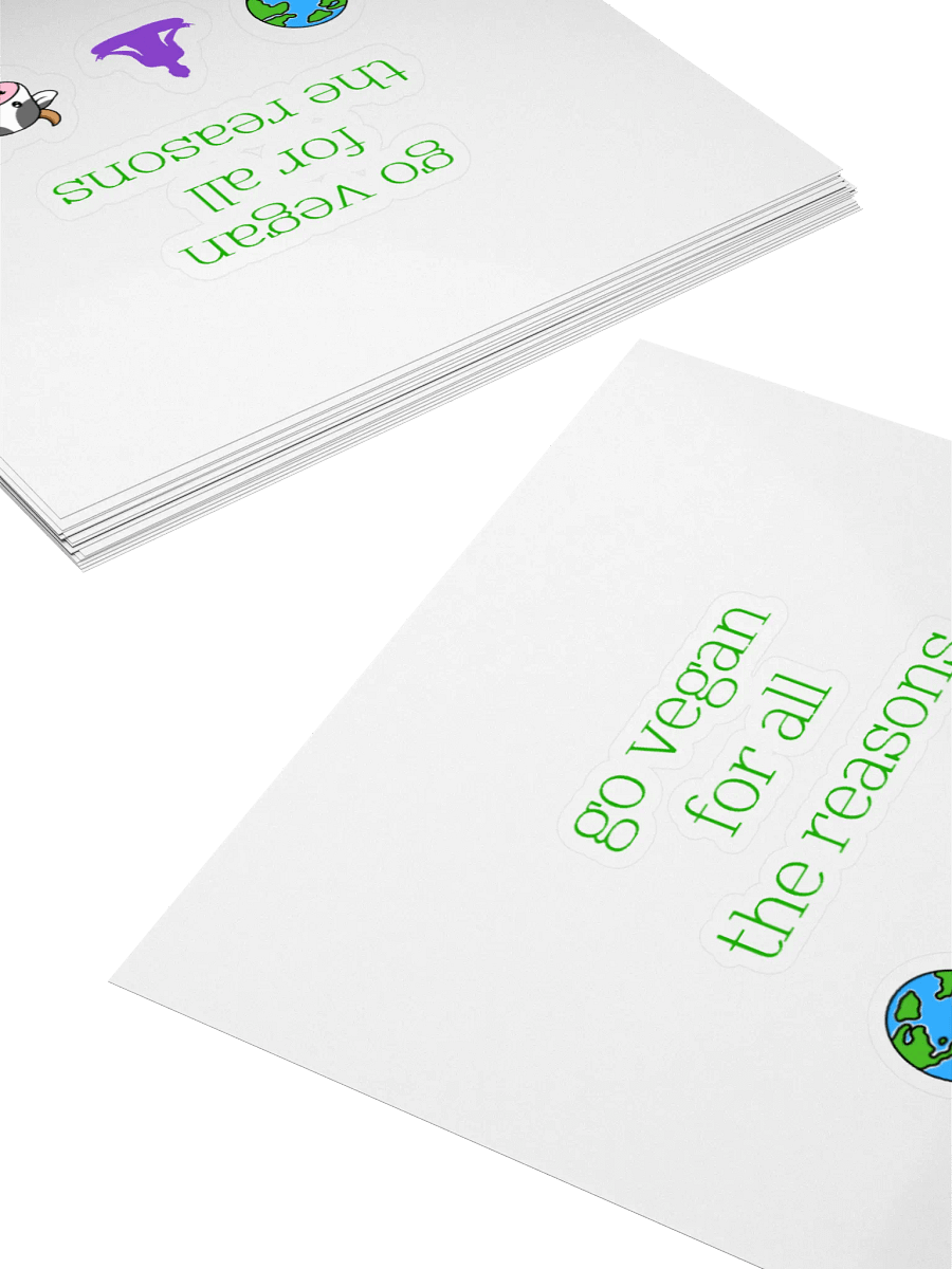“Go Vegan for all the Reasons” Fun Sticker product image (4)