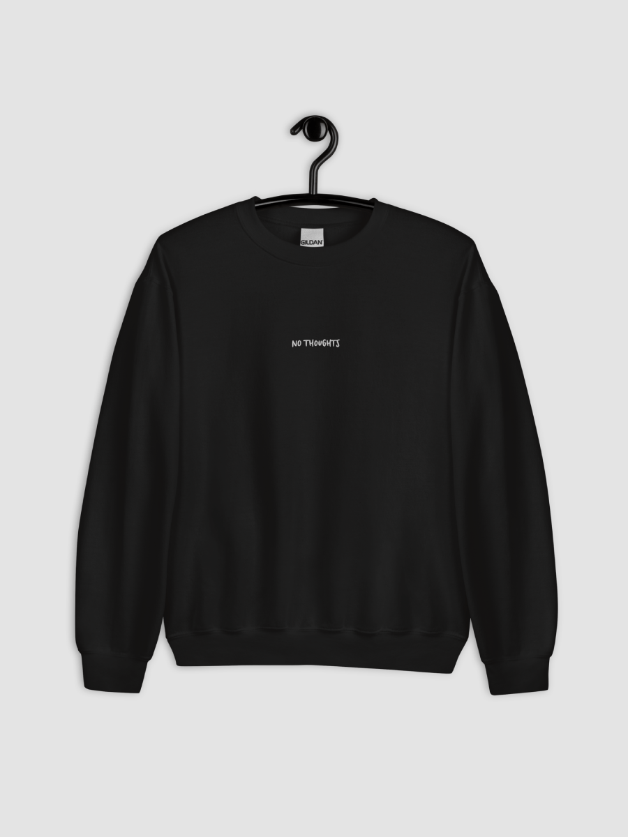 embroidered no thoughts sweatshirt product image (3)