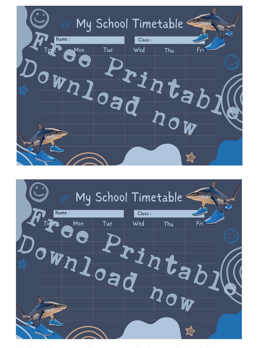 Tralalero Tralala Timetable – Blue product image (1)