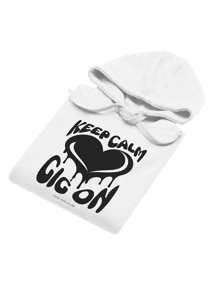 Keep Calm, Gig On Side-Gig Club Edition Unisex Premium Hoodie in Vivid Black product image (2)