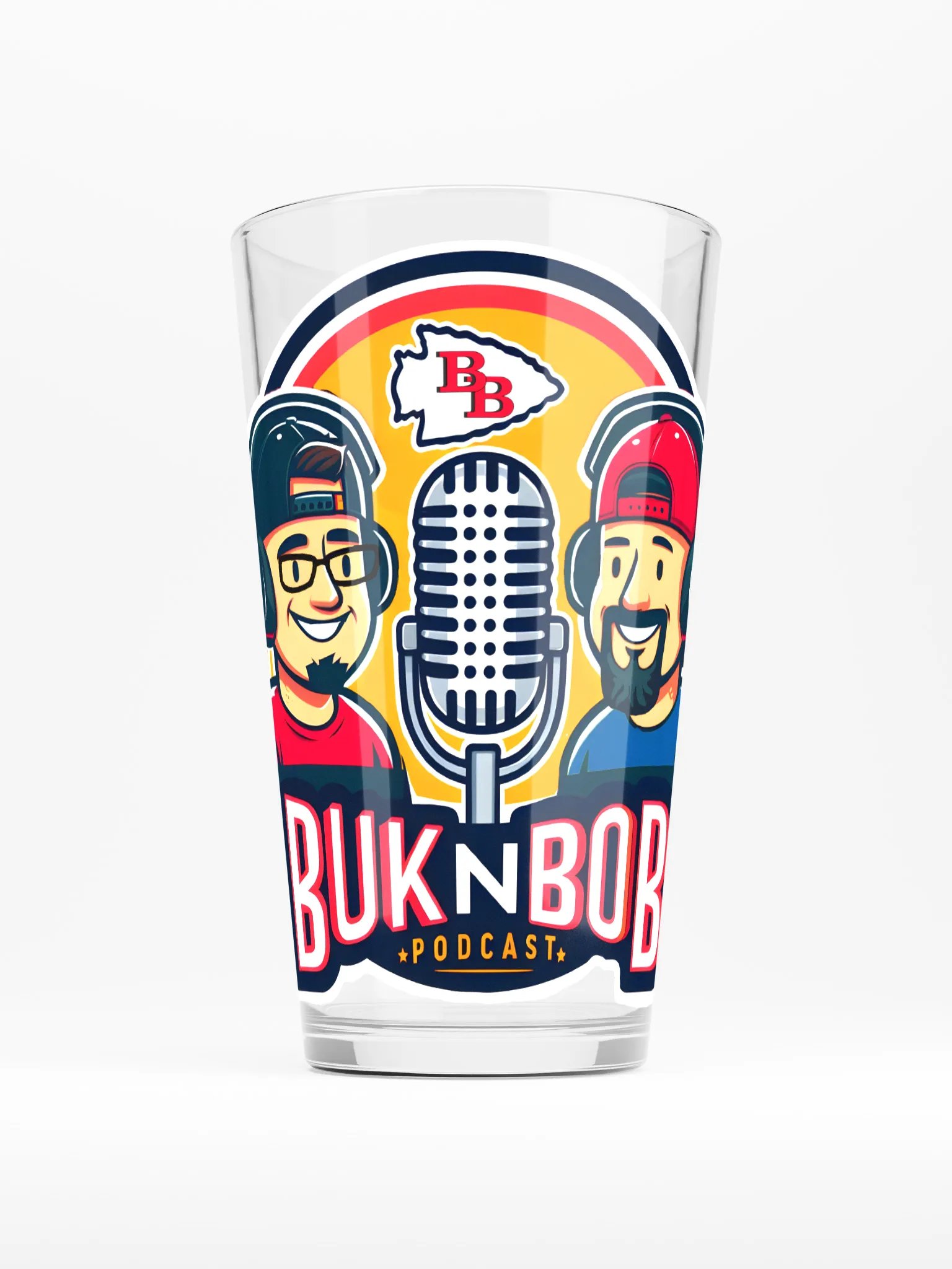 Podcast Party Shaker Pint Glass product image (1)