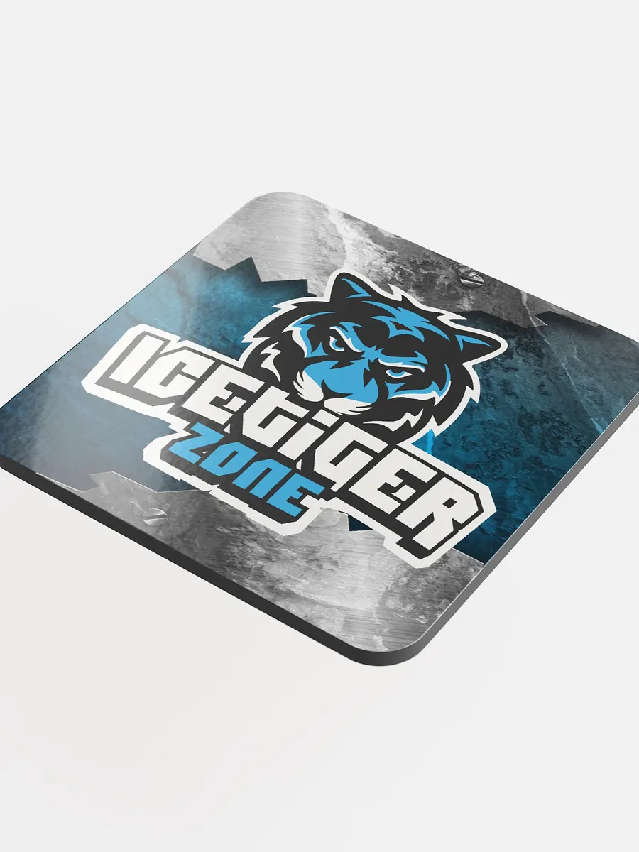 IceTigerZone logo Glossed Cork Coaster product image (4)