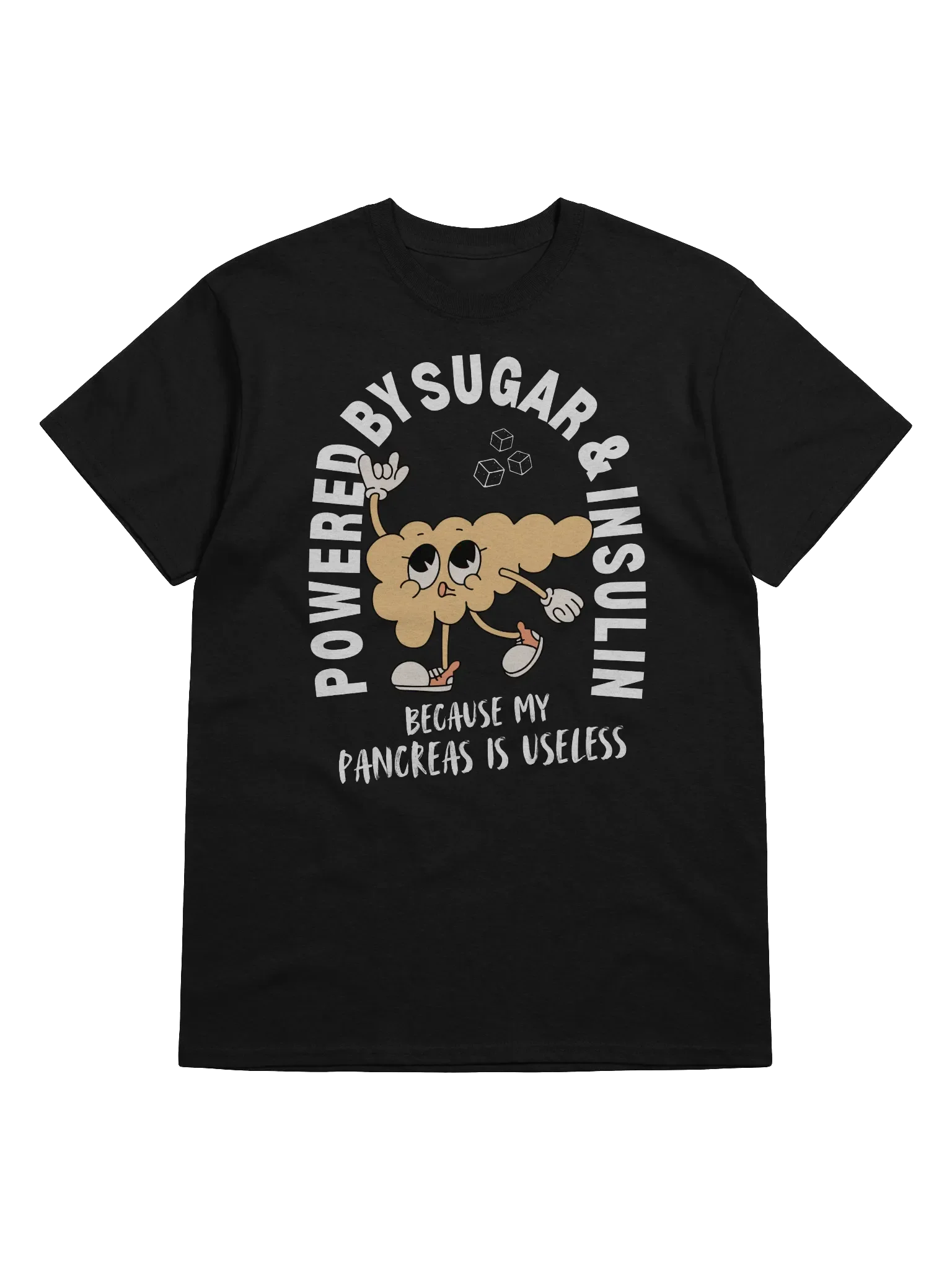 Powered By Sugar And Insulin T-Shirt - Dark Color product image (3)