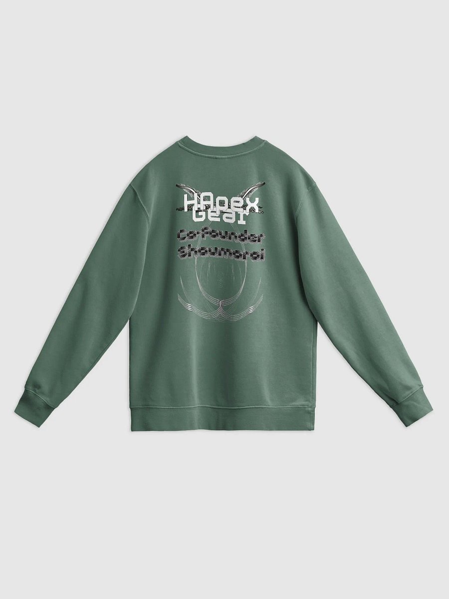Unisex Midweight Pigment Dyed Sweatshirt - Co Founder Shaumarai - White HApex Gear White Logo product image (2)