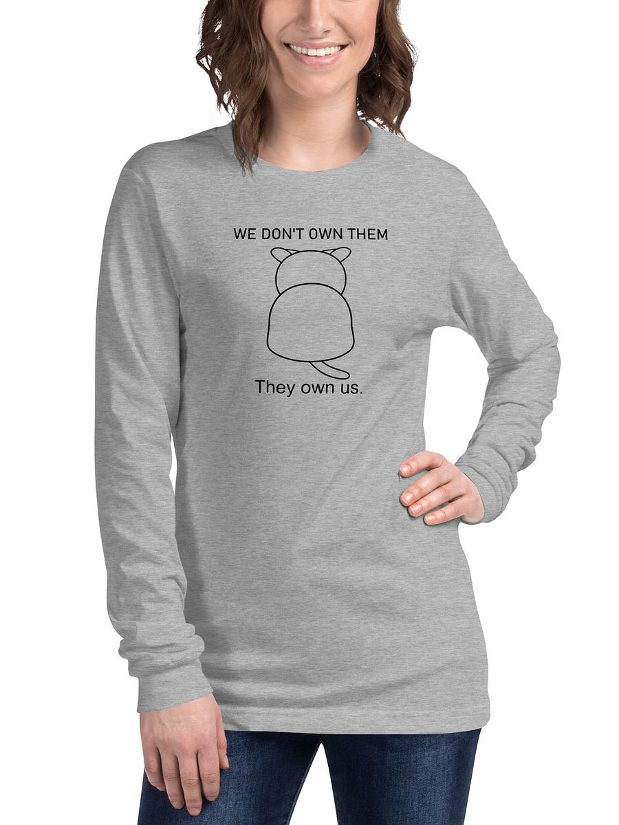 Cats Own People Unisex Long Sleeve Tee, Black Print product image (3)