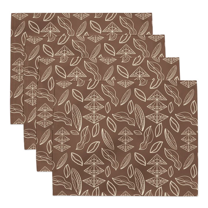 El Yunque Brew Bliss: Abstract Coffee Bean Earthy Placemats product image (2)