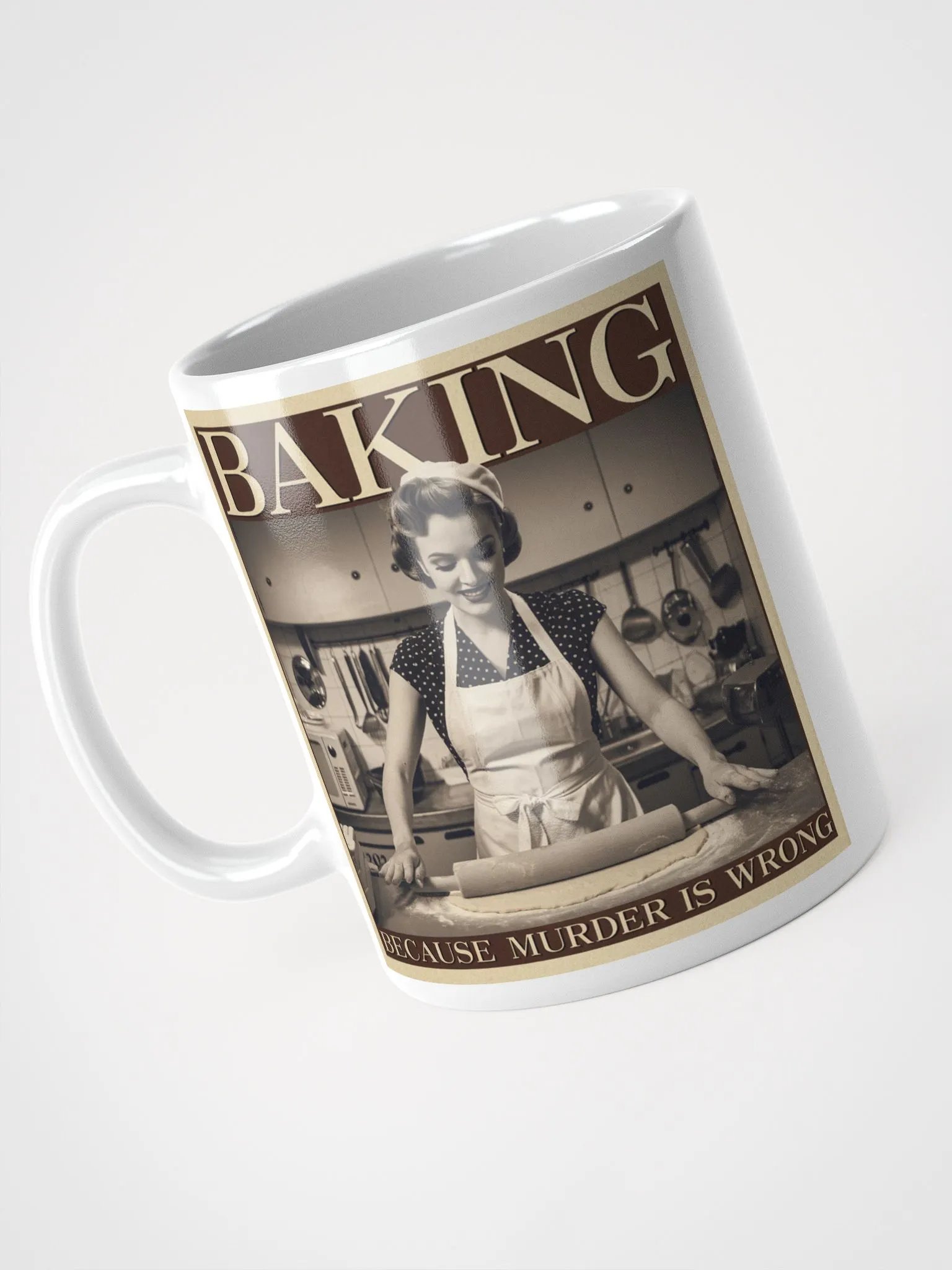"Baking" #Humorous Glossy White Mug product image (9)