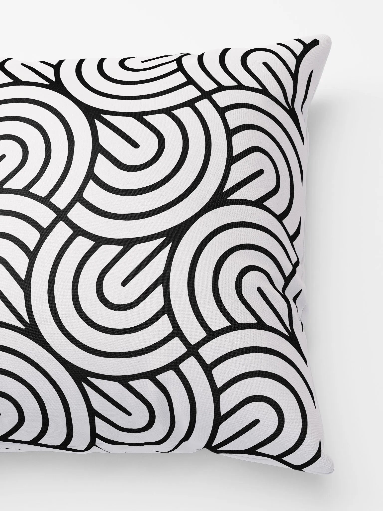 Monochrome Maze Floral Pillow product image (3)