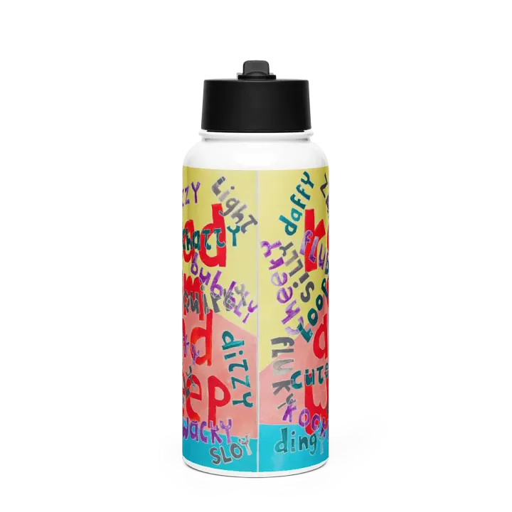 Read Em and Weep Stainless Steel Water Bottle with a Straw Lid product image (1)