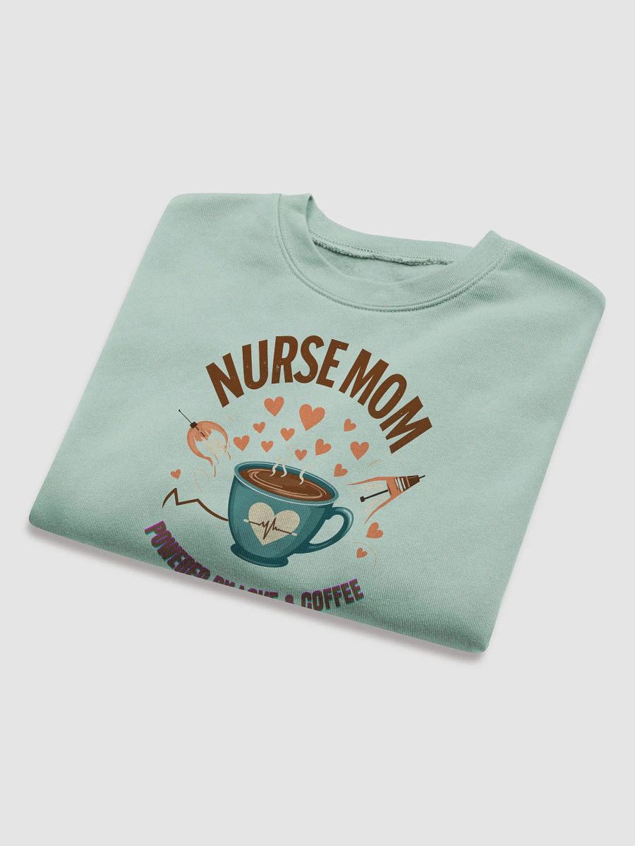 Heartbeat Nurse Mom, powered by coffee, Fleece Crop Sweatshirt product image (15)