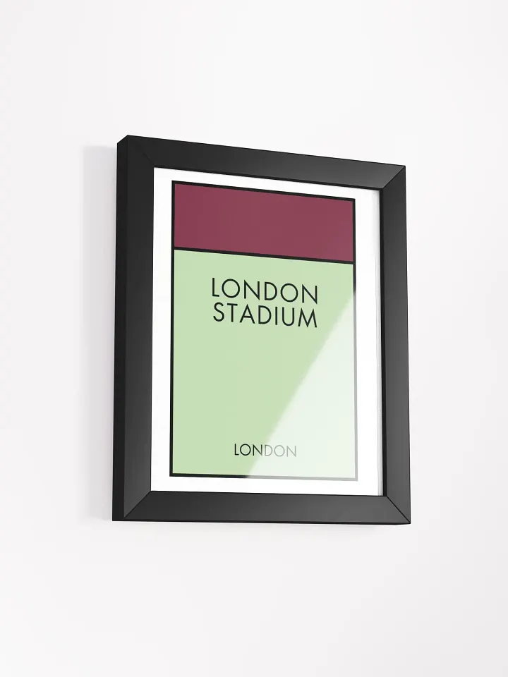 London Stadium London Monopoly Title Art Framed Print product image (2)