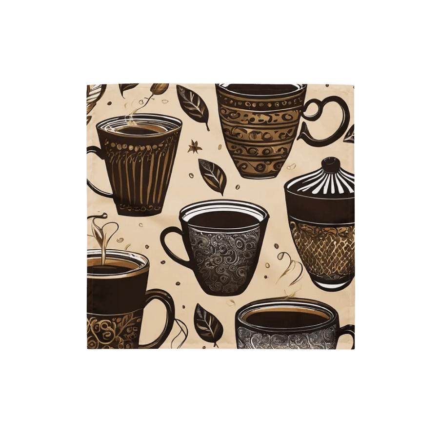 Earthy Elegance Coffee Cup Bandana product image (1)
