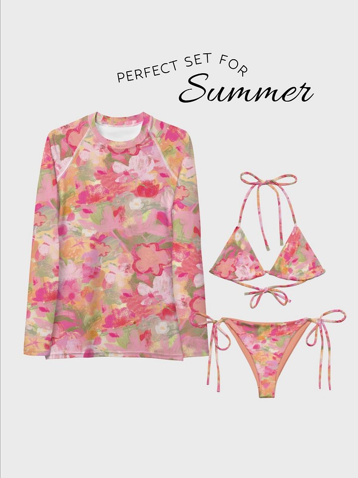 Rash Guard "Sweet Pastel Florals of Spring" product image (2)