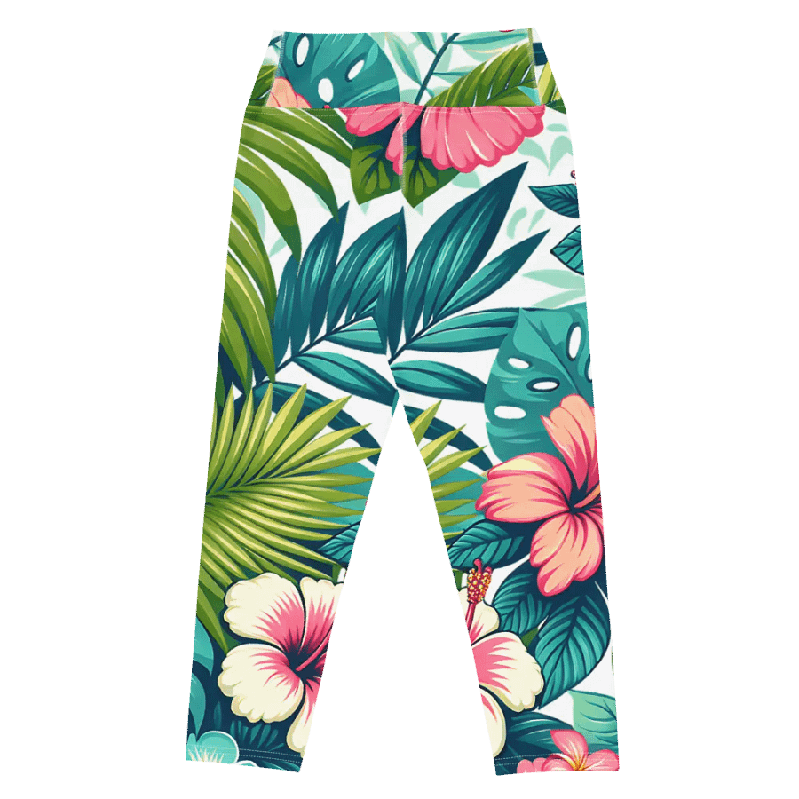 Tropical Blossom Paradise Yoga Capri Leggings product image (2)