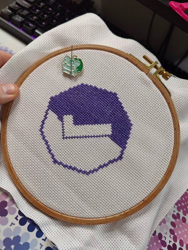 Twitch Verified Cross-stitch ✔️

---

Started this one during our Partner celebration. Got gifted the pattern by the incredib...