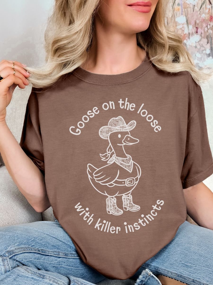 Silly Goose Western Shirt - Western True Crime Gift Tee - Dark product image (1)
