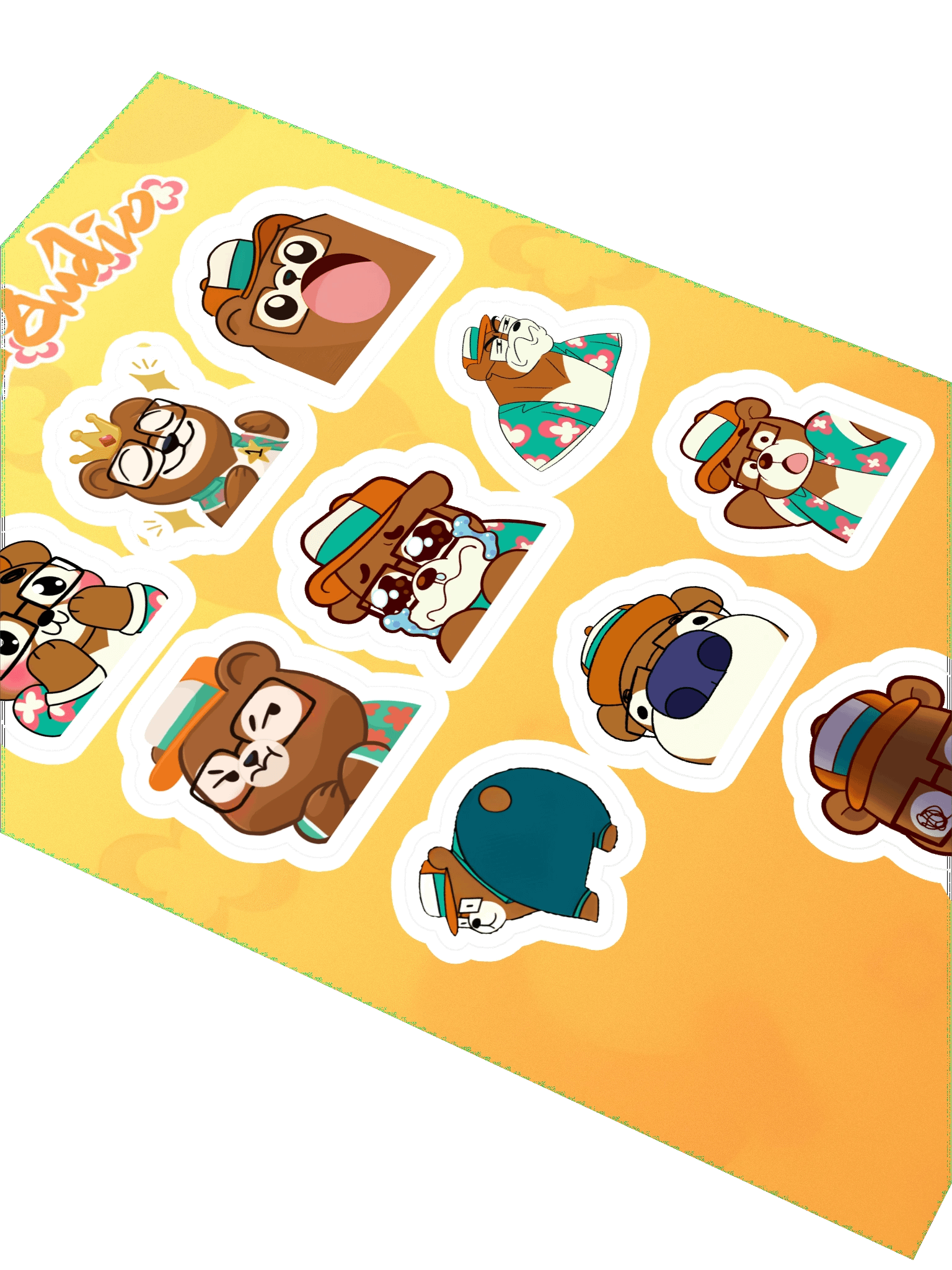 GameObear Cardigan-made Emotes Sticker Sheet product image (2)