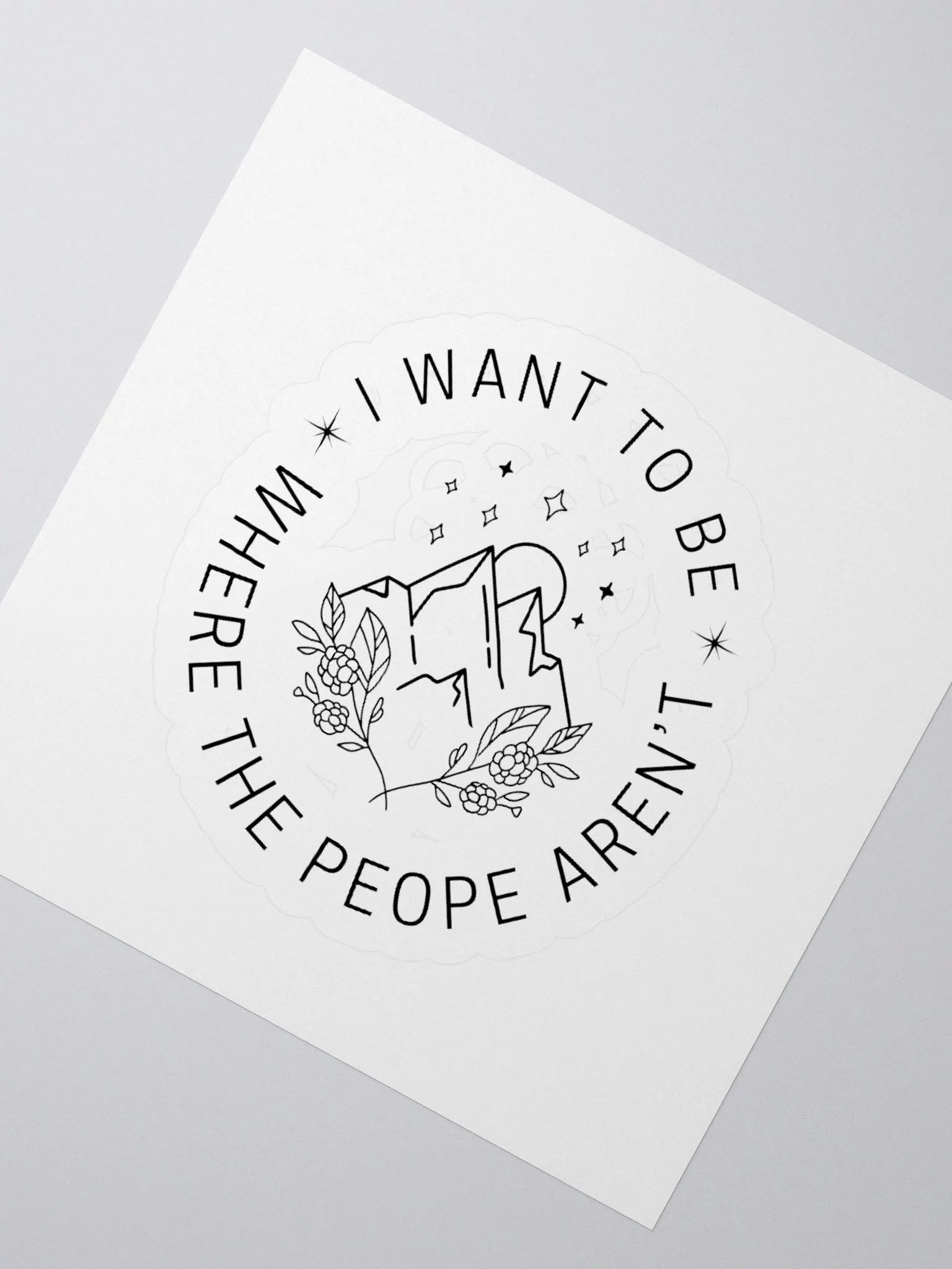 I want to be where the people aren't sticker product image (2)
