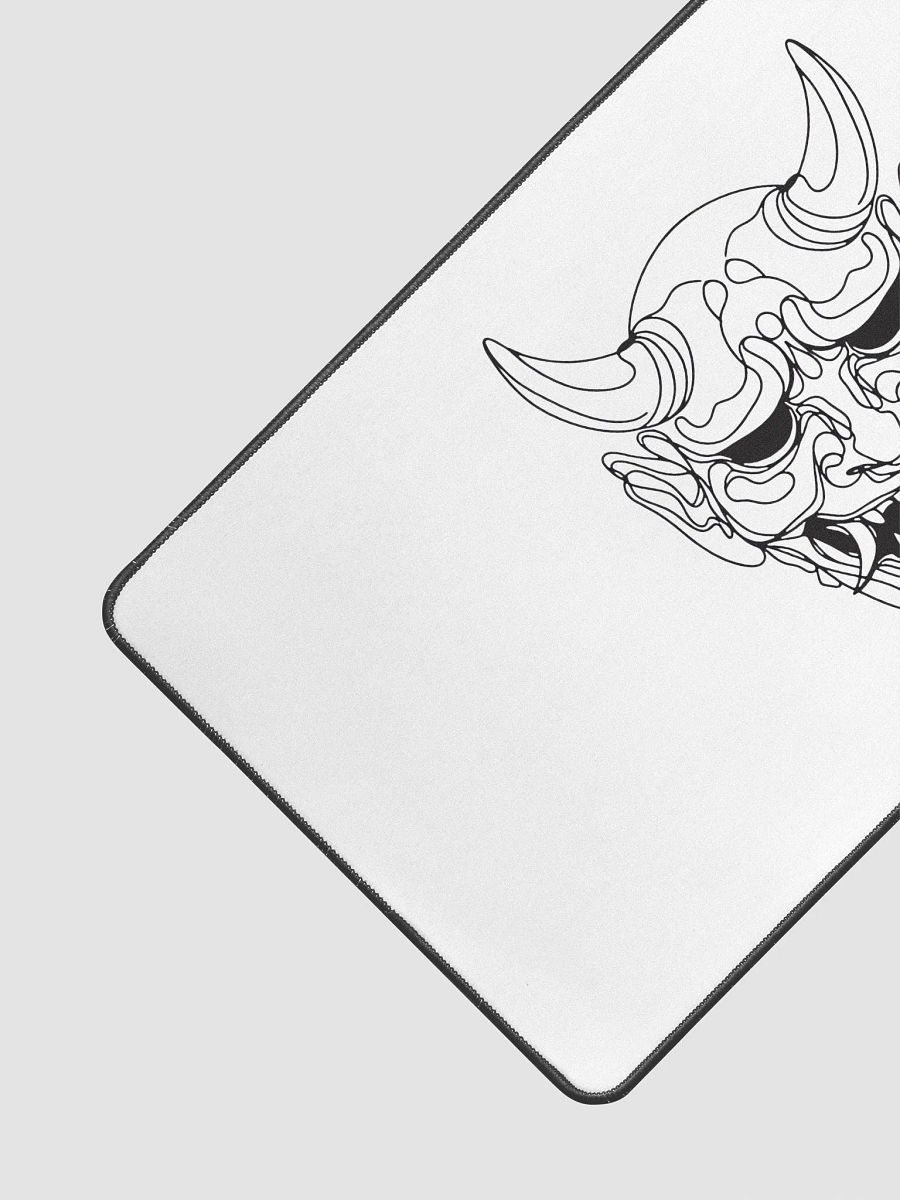 Japanese Traditional Demon Mask Line Art Desk Mat Design product image (3)