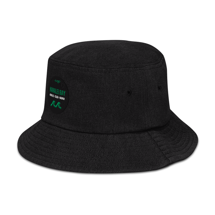 Hanalei Bay Kauai - Green Logo - Capstone Denim Bucket Hat product image (4)