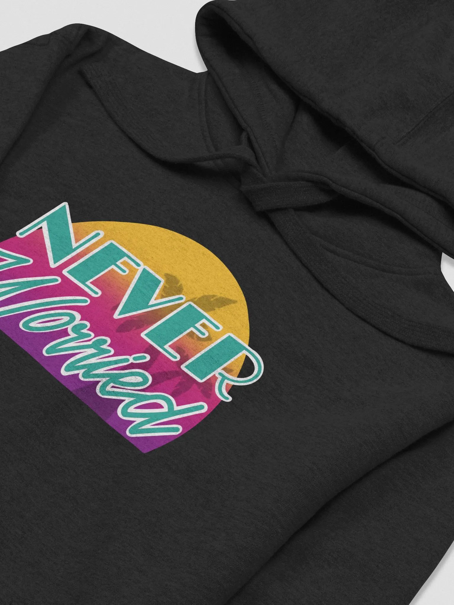 Teal Never Worried Cotton Hoodie product image (3)