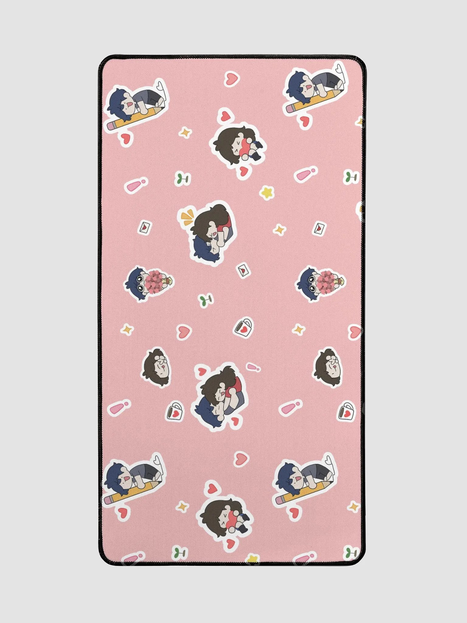 PINK Sticker Design Desk Mat 15.5" x 31.5" product image (2)