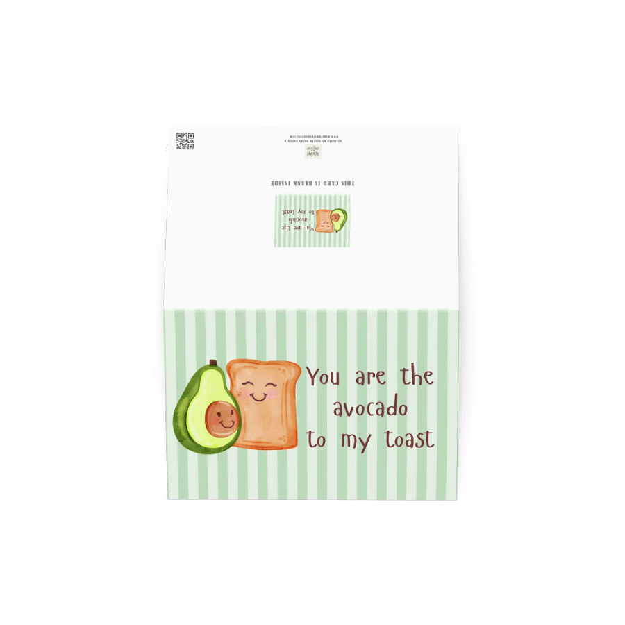 Funny Valentine Card You are the avocado to my toast product image (3)