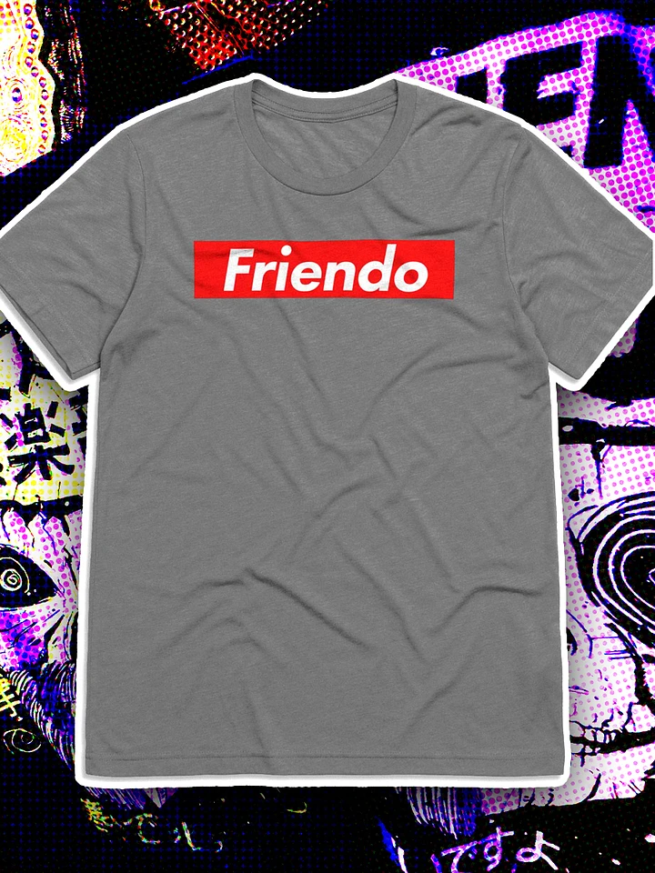 Friendo Red Bar Triblend Gray product image (1)