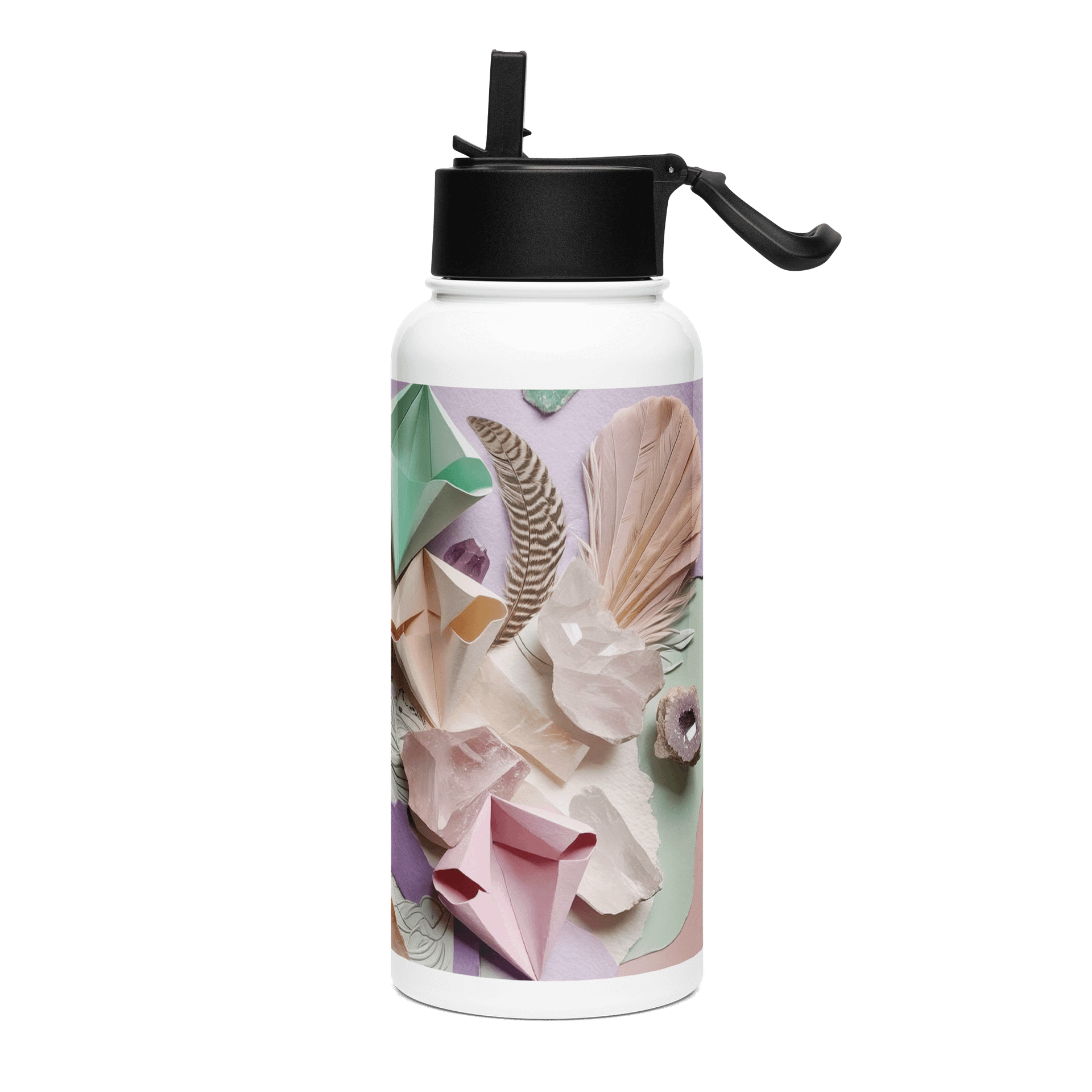 Dreams Folded in Paper Water Bottle #1 – For the Wanderers with Well-Worn Edges product image (3)