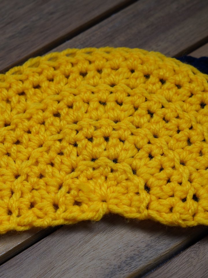 Half double crochet semi circle pdf pattern product image (2)
