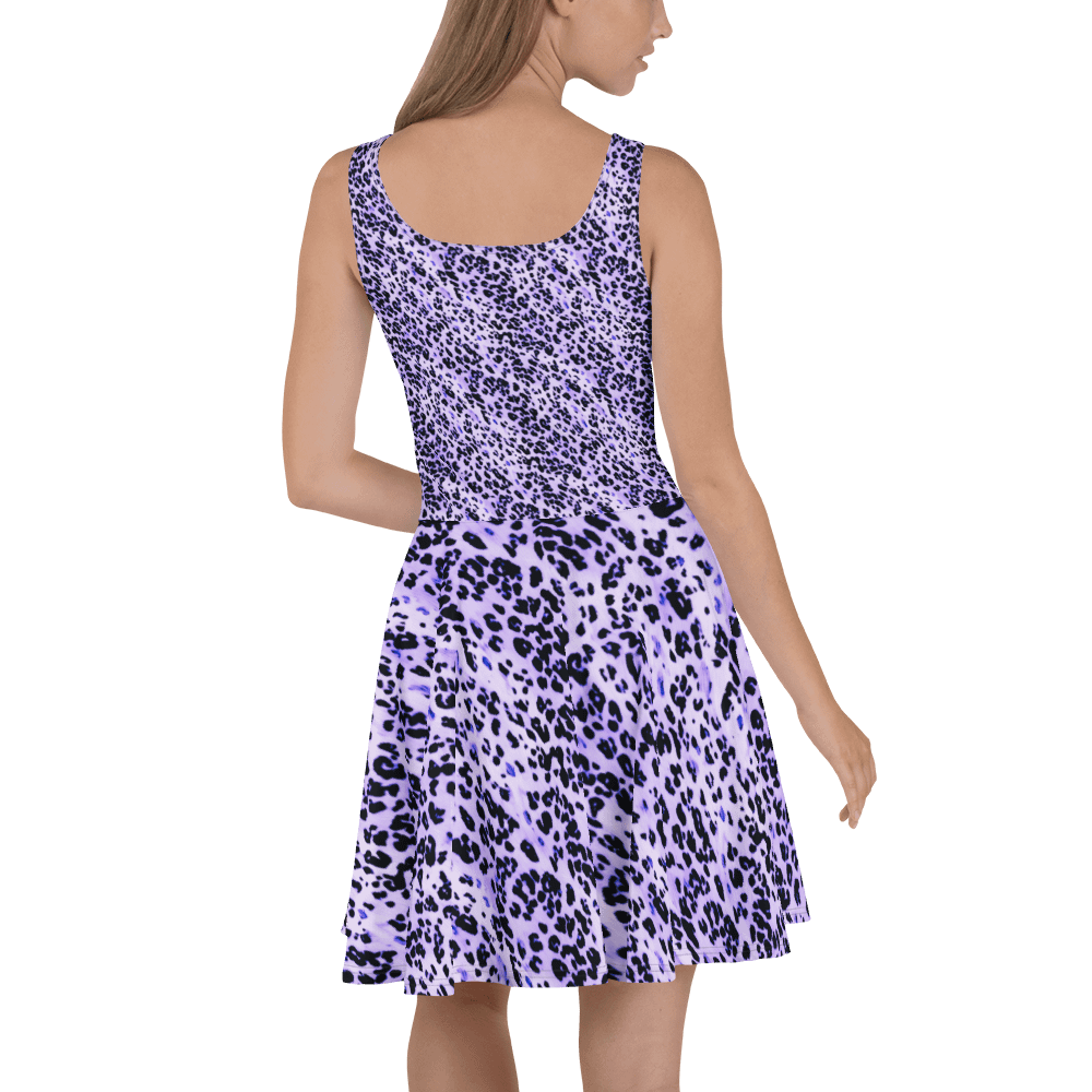 Purple Leopard Skin Skater Dress product image (4)