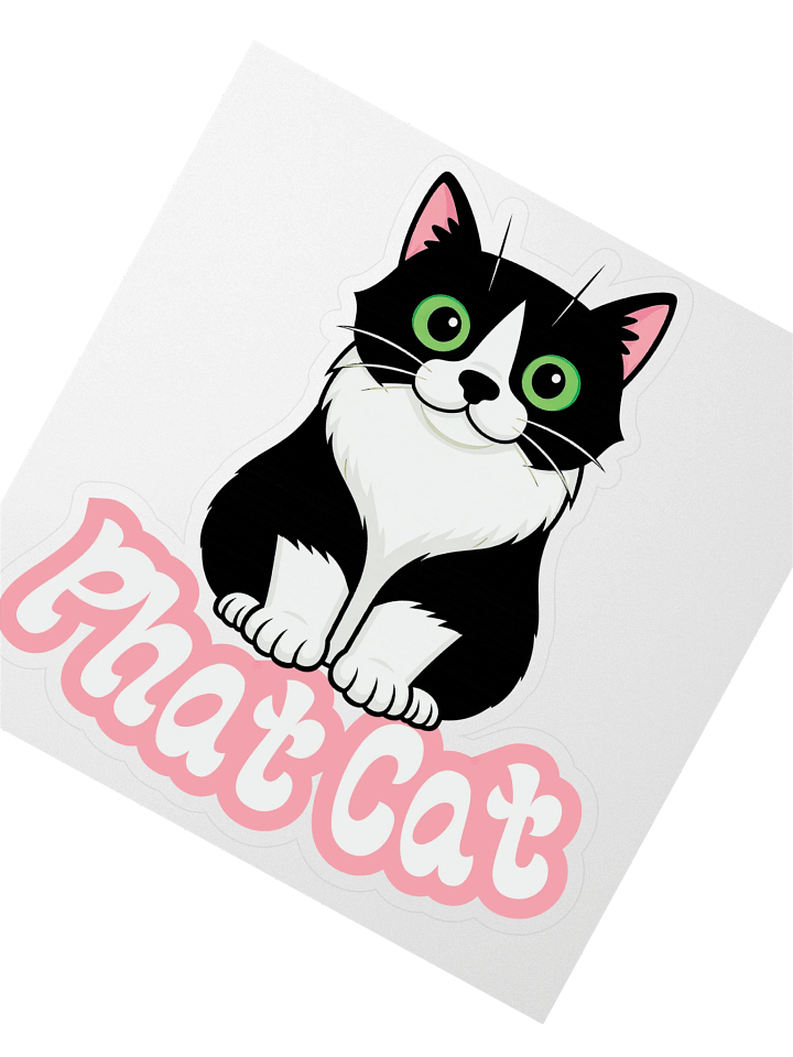 Large Phat Cat Sticker (Pink) product image (2)