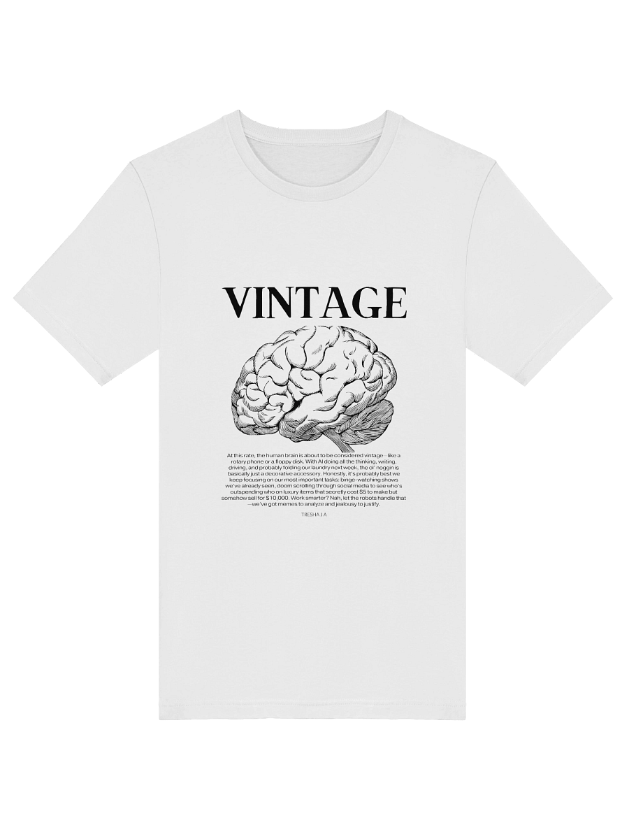 Vintage Brain White Tee product image (5)