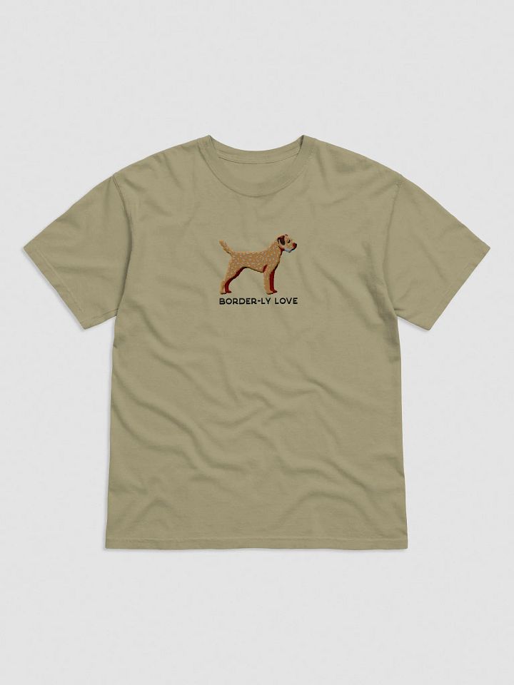 Border-ly Love T-Shirt(Embroidered) of a Border Terrier product image (1)
