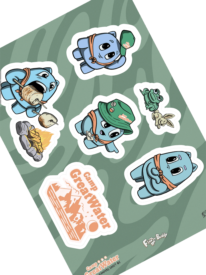 Camp GreatWater Sticker Sheet 1 - Campers product image (1)